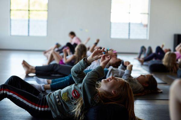 Kid friendly yoga classes.