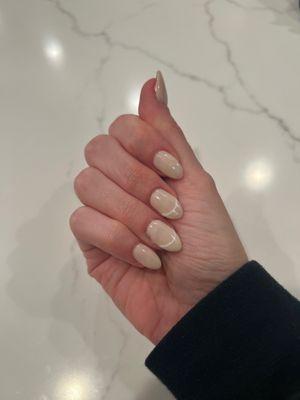 Acrylic Fill & almond shape w/ gel polish