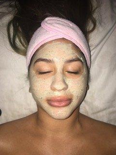 A purifying facial mask for this beauty.