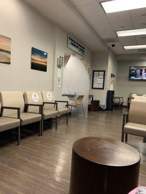 Lobby.   Clean.   Someone was cleaning after each patients visit to the desk.    I felt safe here.