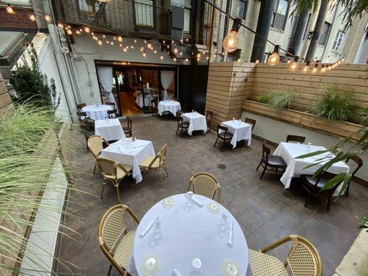 Outdoor dining options at Barolo East!