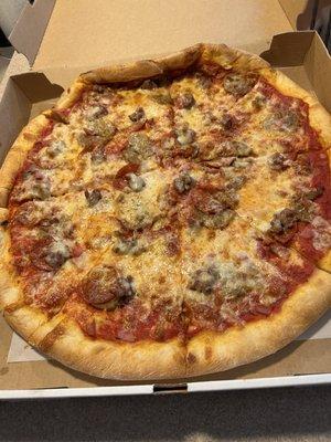 Meat lovers pizza