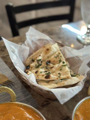 86. Garlic Naan was a must to dip