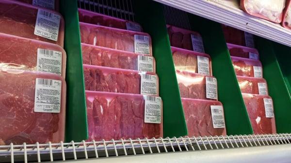 Pre-packaged meats.