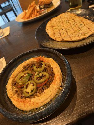 Hummus and naan