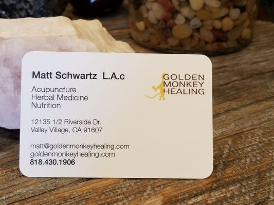 Matt's last biz card that was in his card holder. I took a photo of it, and sent it to my bff.