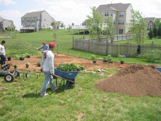 Backyard corner raised bed