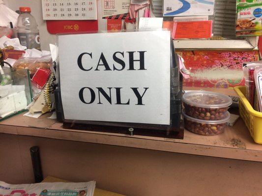 Cash only