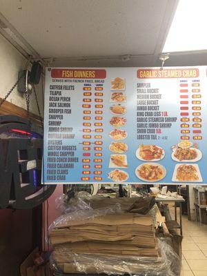 Partial menu