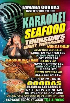 Karaoke Seafood Thursdays