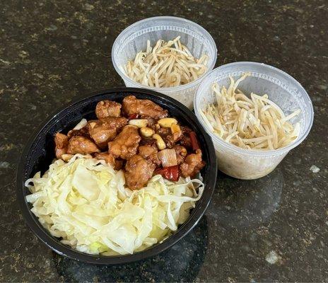 Kung Pao Chicken Bowl + Bean Sprouts