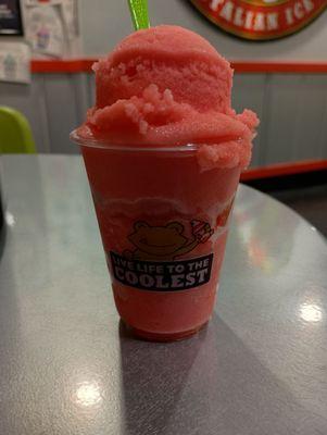 Strawberry lemon Italian ice