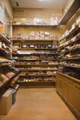 Our humidor.  One of the largest and best selection in the Inland Empire.