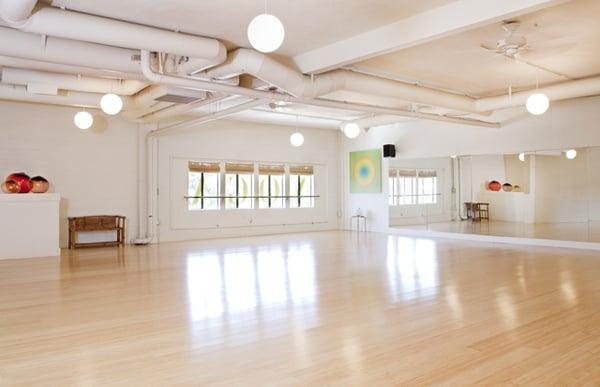 Yoga on Center's beautiful light filled studio.