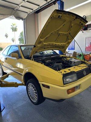 1991 VW Corrado getting a tune up to prep for smog