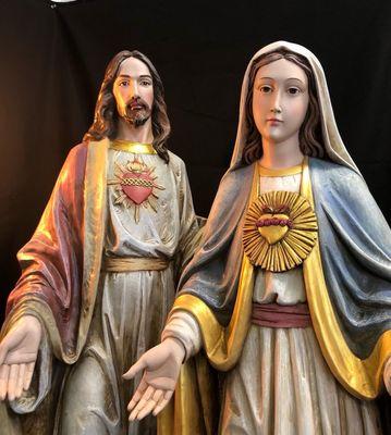 Chapel Size Statues of the Sacred Heart and Immaculate Heart