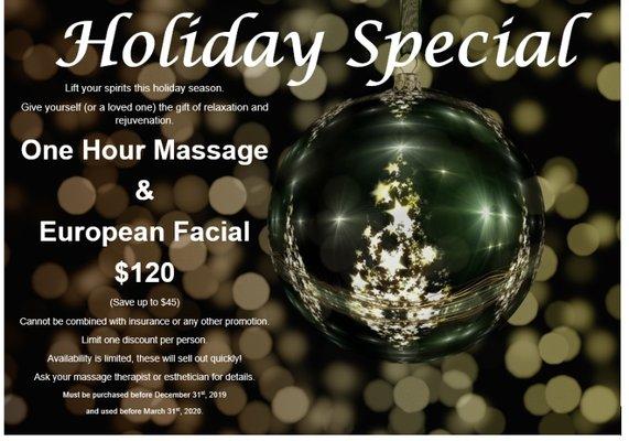 ** 2019 Holiday Special -- valid at Des Moines location only **