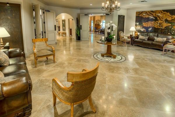 The lobby at our main location in Laguna Hills