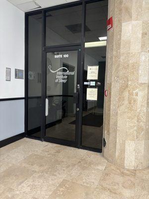 Entrance on the first floor of the office building.