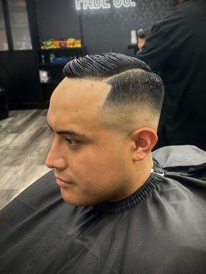 Fade combover by Manny