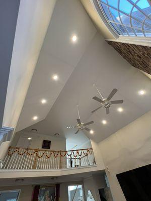 Recessed lighting addition.