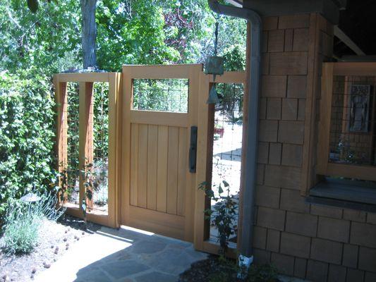 Beautiful detailed super custom gate made by my friends at Garden Passages.