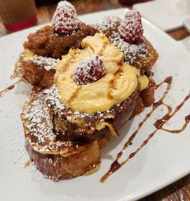 Pumpkin brulee french toast