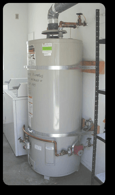 This installation is a light commercial tank, 100 gallons and 80,000 Btu. It serves four units. It is an A.O...