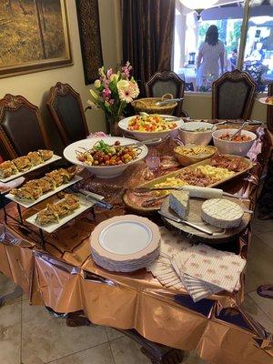 Brunch buffet table