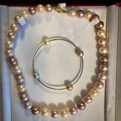 Pearl and bracelet set