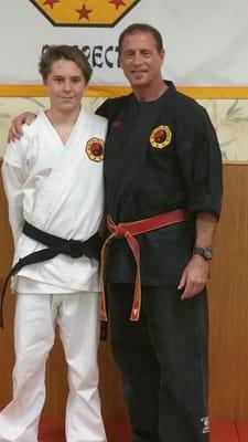 Grandmaster & Founder Doshu Mark Colangelo.....and brand new Blackbelt!!