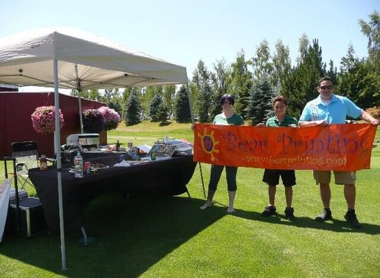 Bear Printing volunteering and supporting the OAR Home Foundation Annual Golf Tournament, year after year after year!