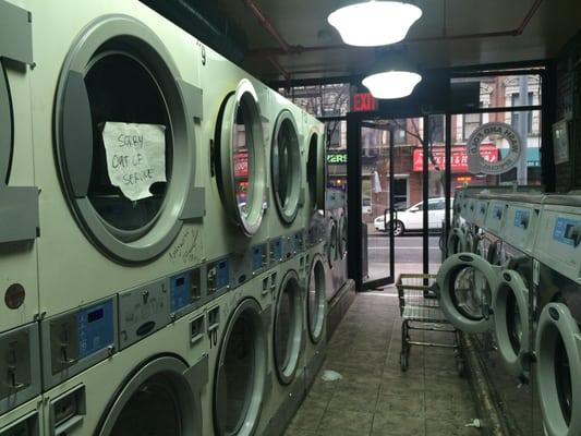 Inside, brown washers/dryers are usually marked