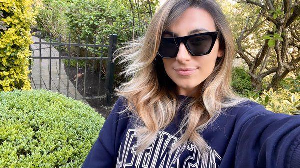 Balayage - highlights, styled and cut by Albert (the owner) thank you so much!! I love my hair!