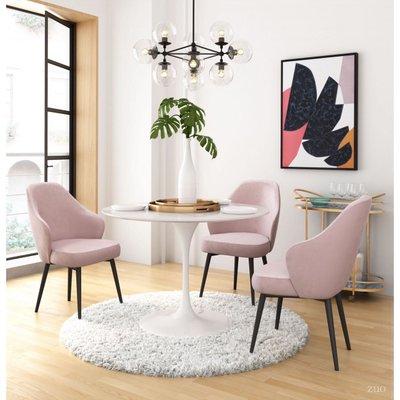 Velvet Pink dining chairs available.