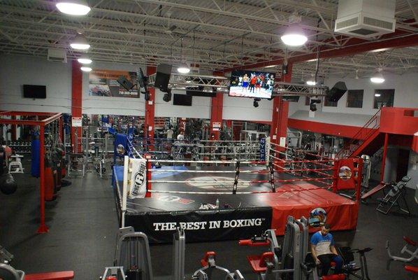 An aerial view of our beautiful boxing ring