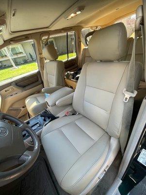 1999 Land Cruiser after new leather installed