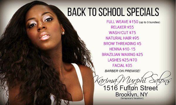 We have a student special running right now. Hurry up and be the next back to school beauty!!!