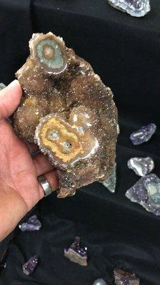 amethyst with jasper agate stalactites