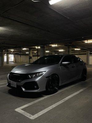 Eibach Pro kit Lowering Springs on a 2017 Honda Civic Hatchback