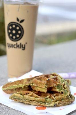 Inside of Matcha Mochi Waffle ($4.79)