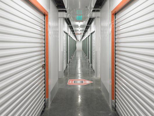 Clean, modern, brightly lit hallways make your storage experience easier and safer.