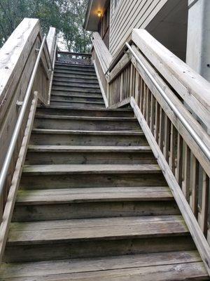 Stairway to the cabin