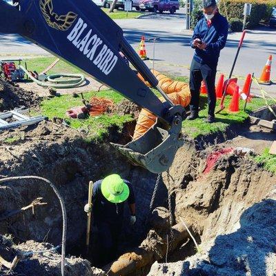 Underground Fire Main Repair, one of many of our fire protection services we provide to our customers.