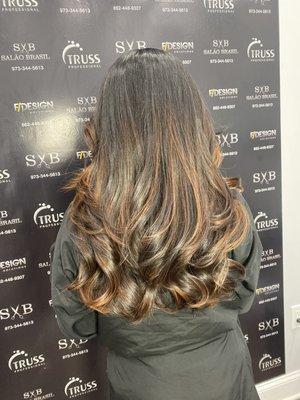 Brunette with Highlights