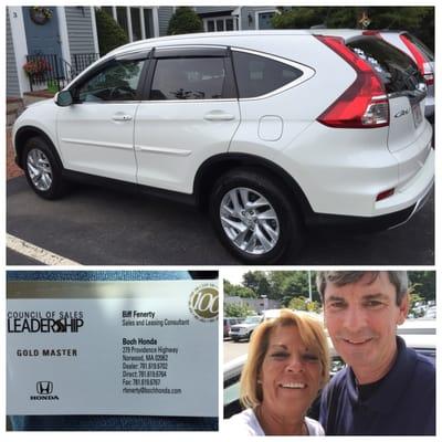 Picked up my New Honda CRV 2day! Any1 looking 4 a New Honda, ask for Biff Fenerty at Boch Honda, in Norwood, MA. TY Biff