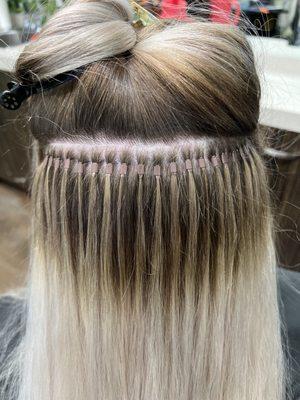 Individual mini I-tip extensions.