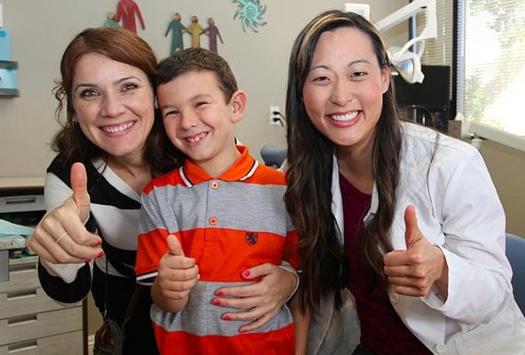 Dr. Chirco and one of her young patients.