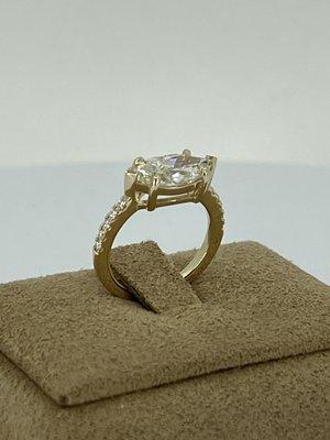 Custom Marquise Diamond engagement ring set "East/West" style