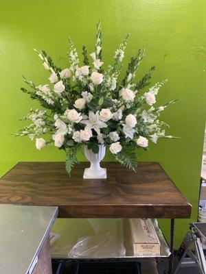 All White Floral Arrangement